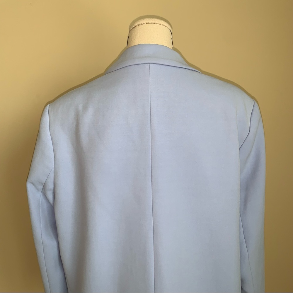 NWT Zara Oversize Straight Cut Blue Blazer Pockets Medium - Picture 14 of 16